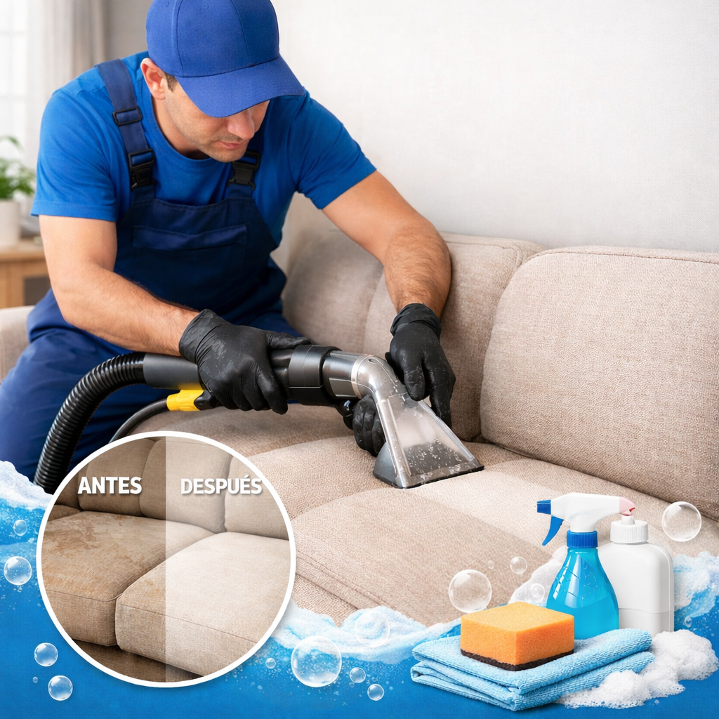 Limpieza de sofás a vapor