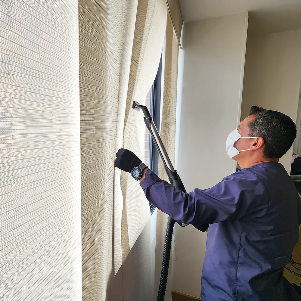 Limpieza de cortinas